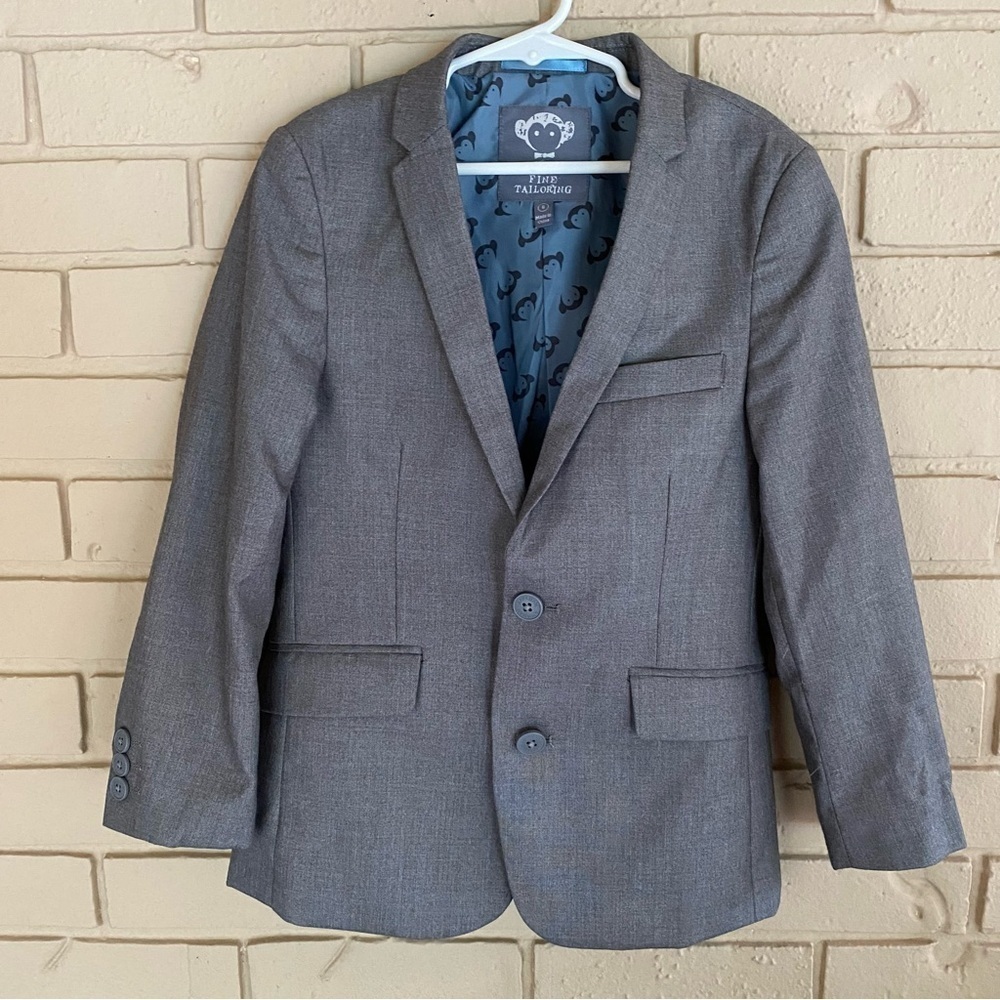 Appaman Fine Tailoring Dress Casual Blazer Jacket Boys Size 8 Gray Lined